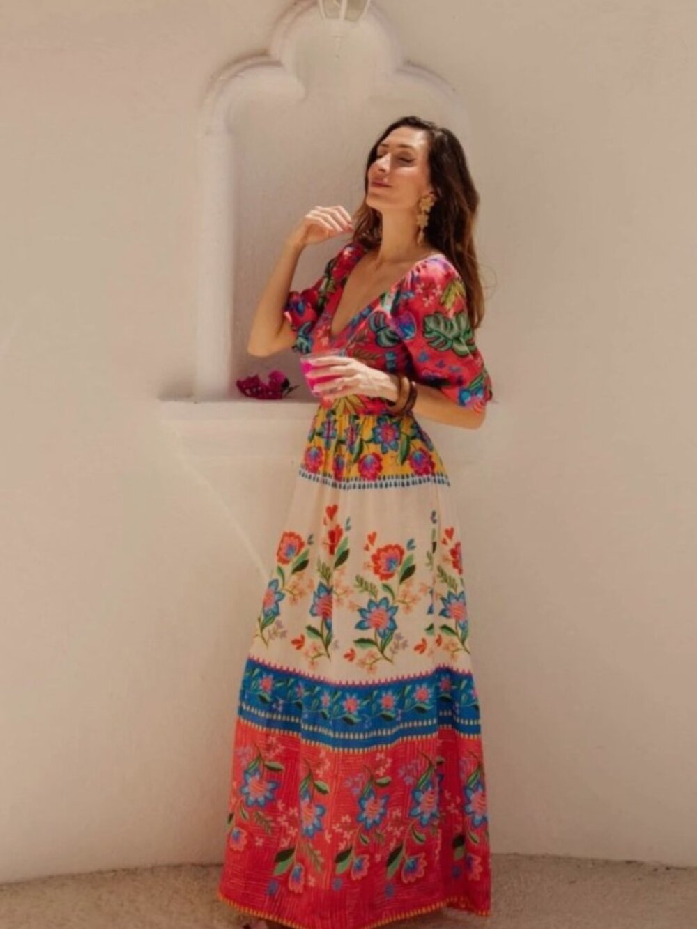 NWT Johnny Was OUT OF STOCK Rumba Open-Back Maxi Dress - Size Small